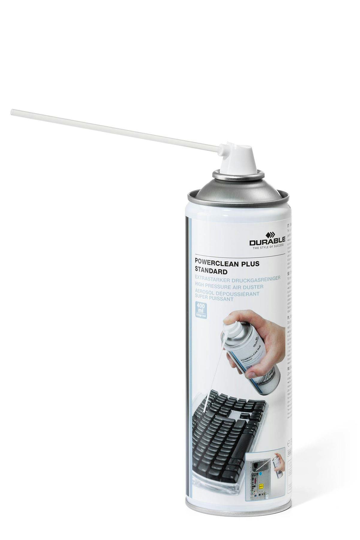 Durable Powerclean Plus Compressed Air Duster Keyboard Can | 6 Pack | 400Ml