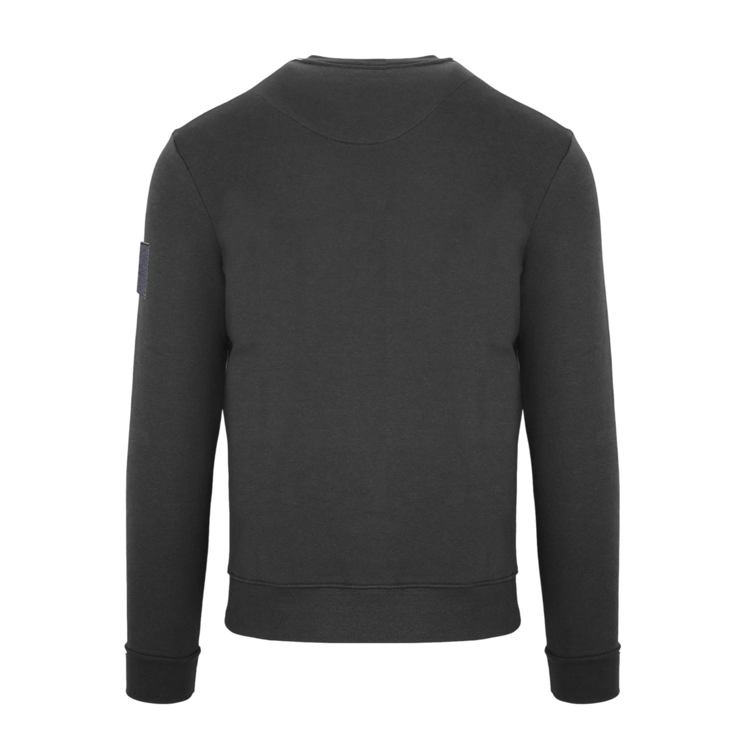 Aquascutum Men's Patch Sweatshirt - Antracite - M - Antracite - 100% Cotton