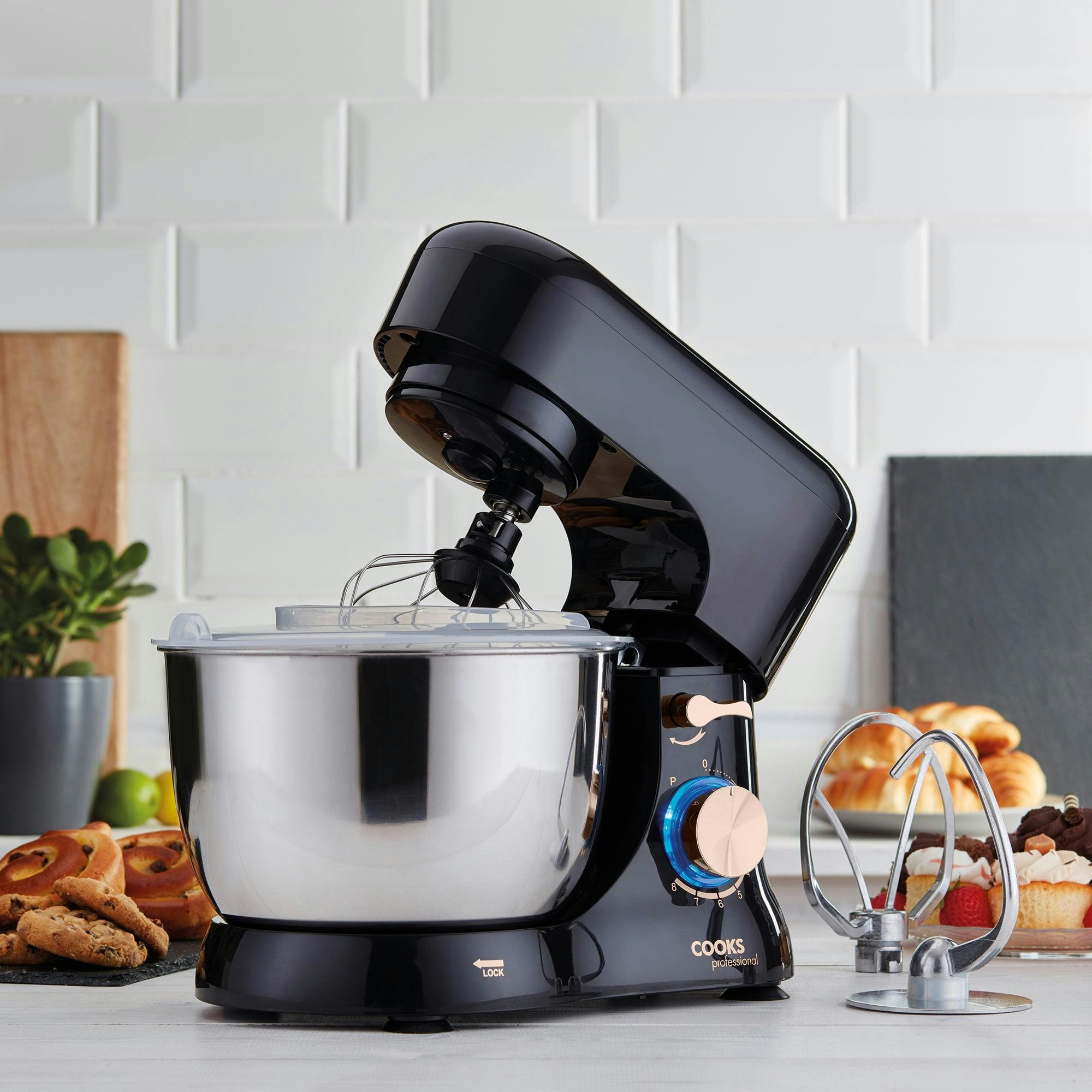 Cooks Professional Unisex Rose Gold Stand Mixer 1000W Speeds & 4.5L Mixing Bowl - Kitchen Baking Tool In Size 8 - Image 4