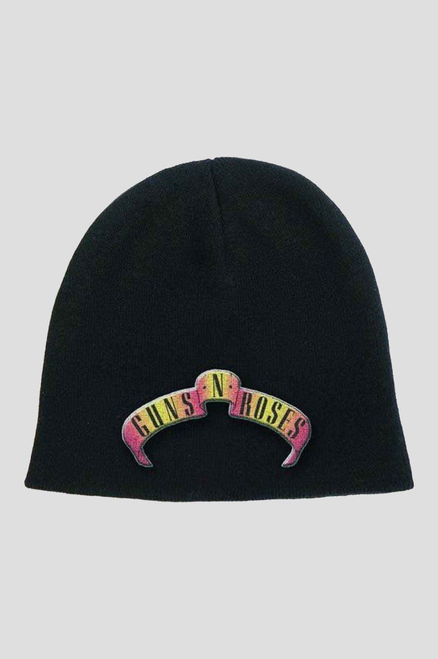 Paradiso Clothing Unisex Black Guns N Roses Appetite For Destruction Beanie Hat - One Size