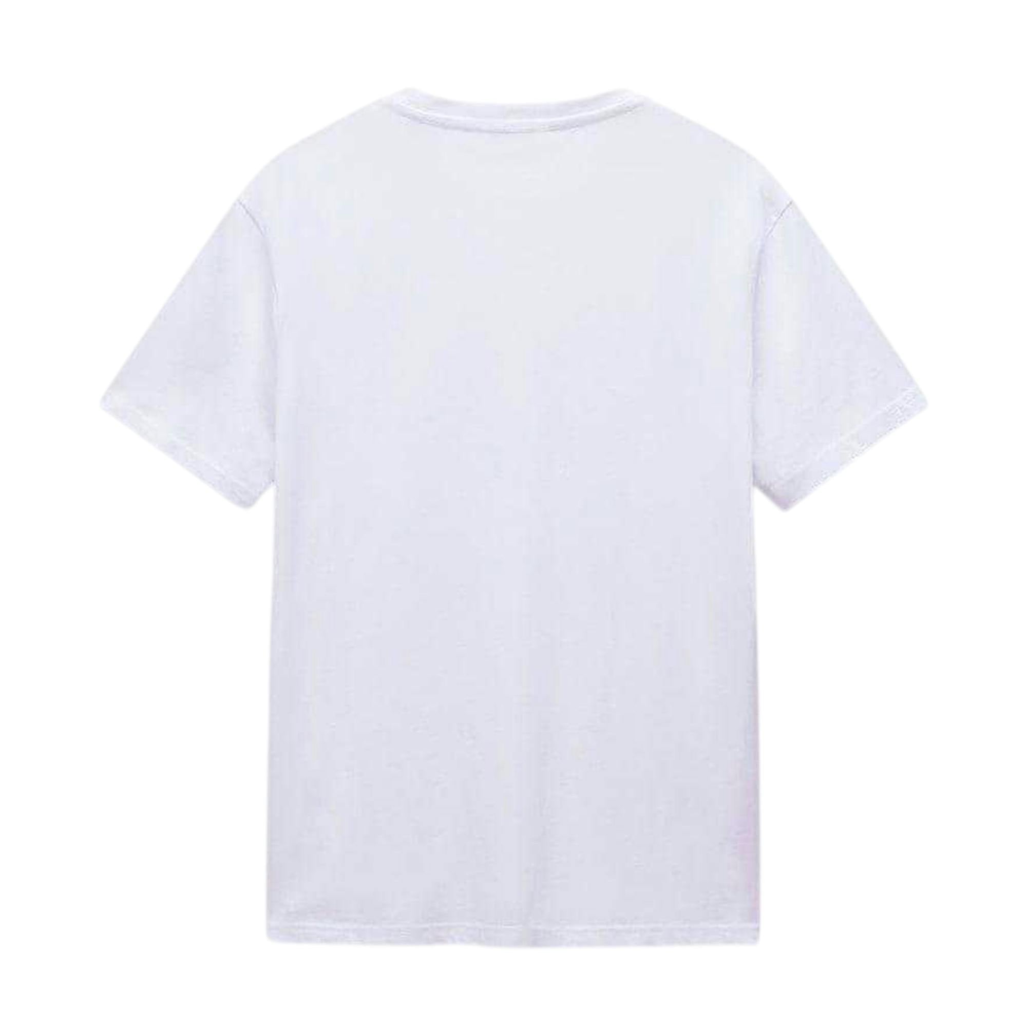 Napapijri Men's White Salis Logo Short-Sleeved T-Shirt - Bright - S - Bright - 100% Cotton