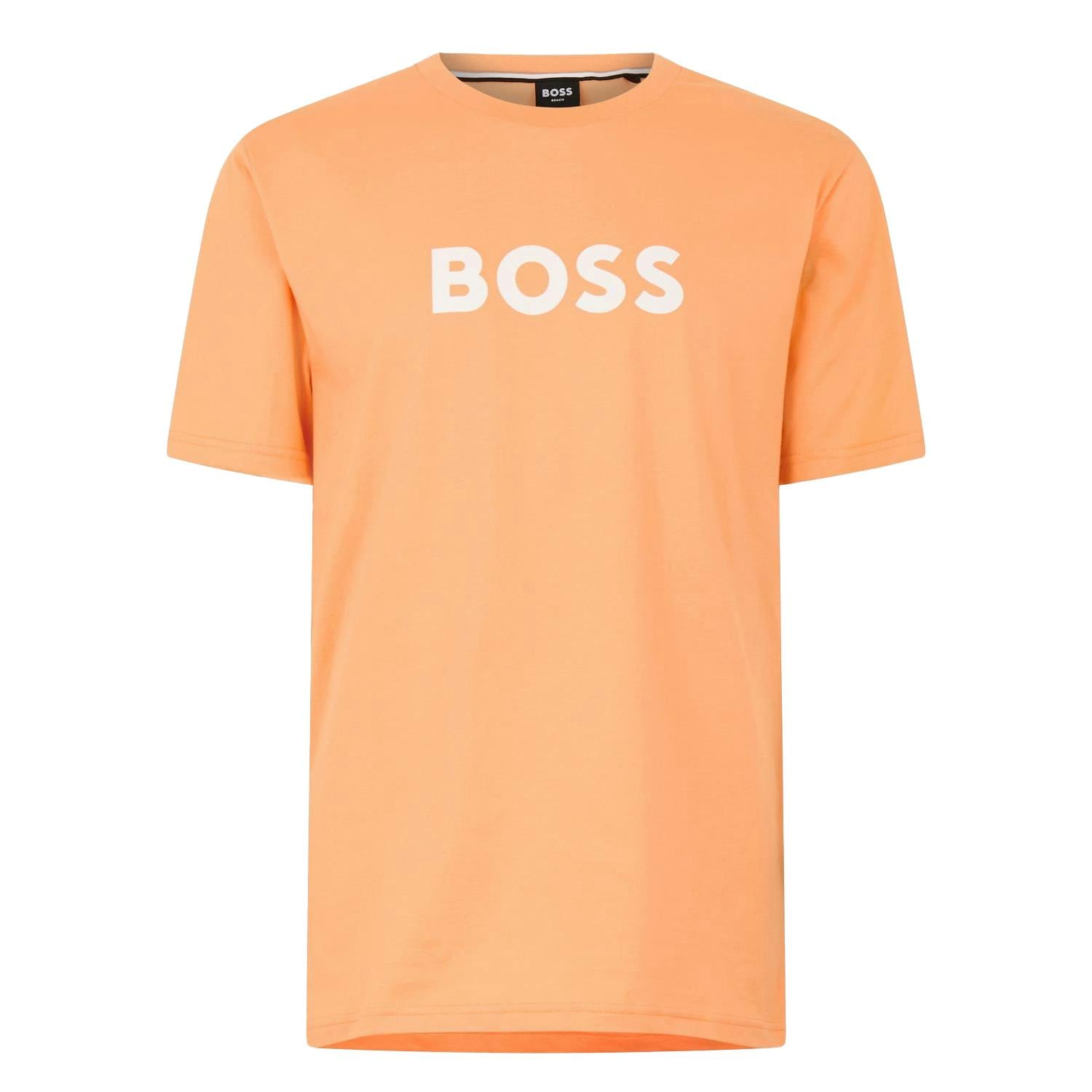 Boss Men's Light/Orange Hbw Logo T-Shirt - Xl - 100% Mixed