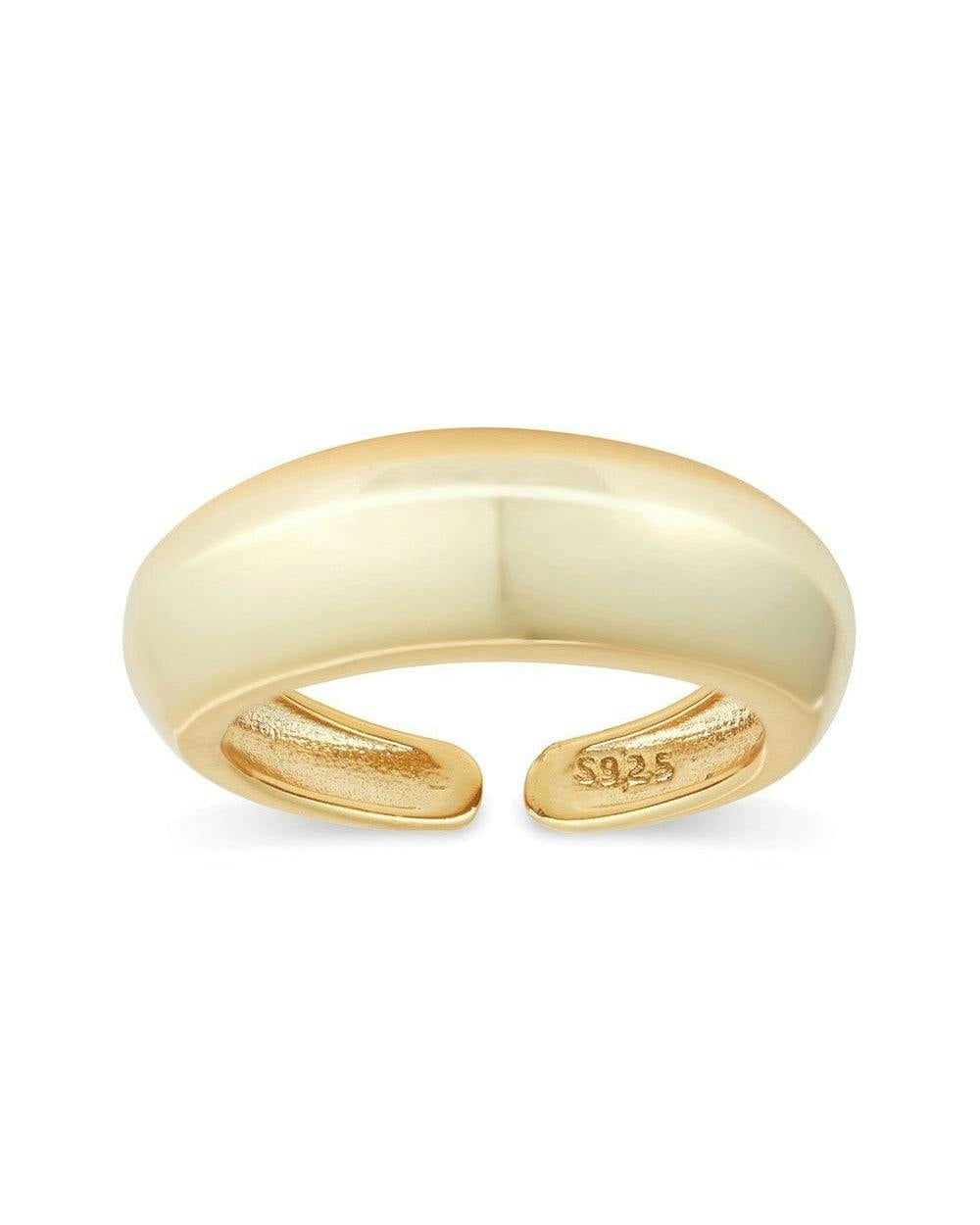 Elk & Bloom Gold Thick 18K Dome Ring - No Thank You