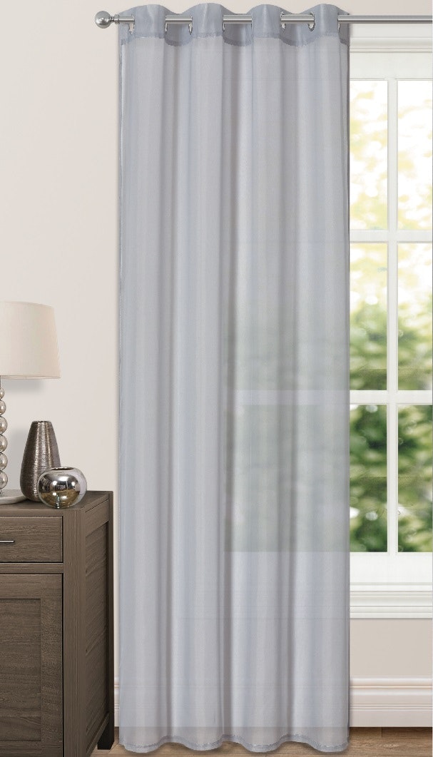 Rackhams Grey Riva Eyelet Voile Panel - 150Cm X 137Cm