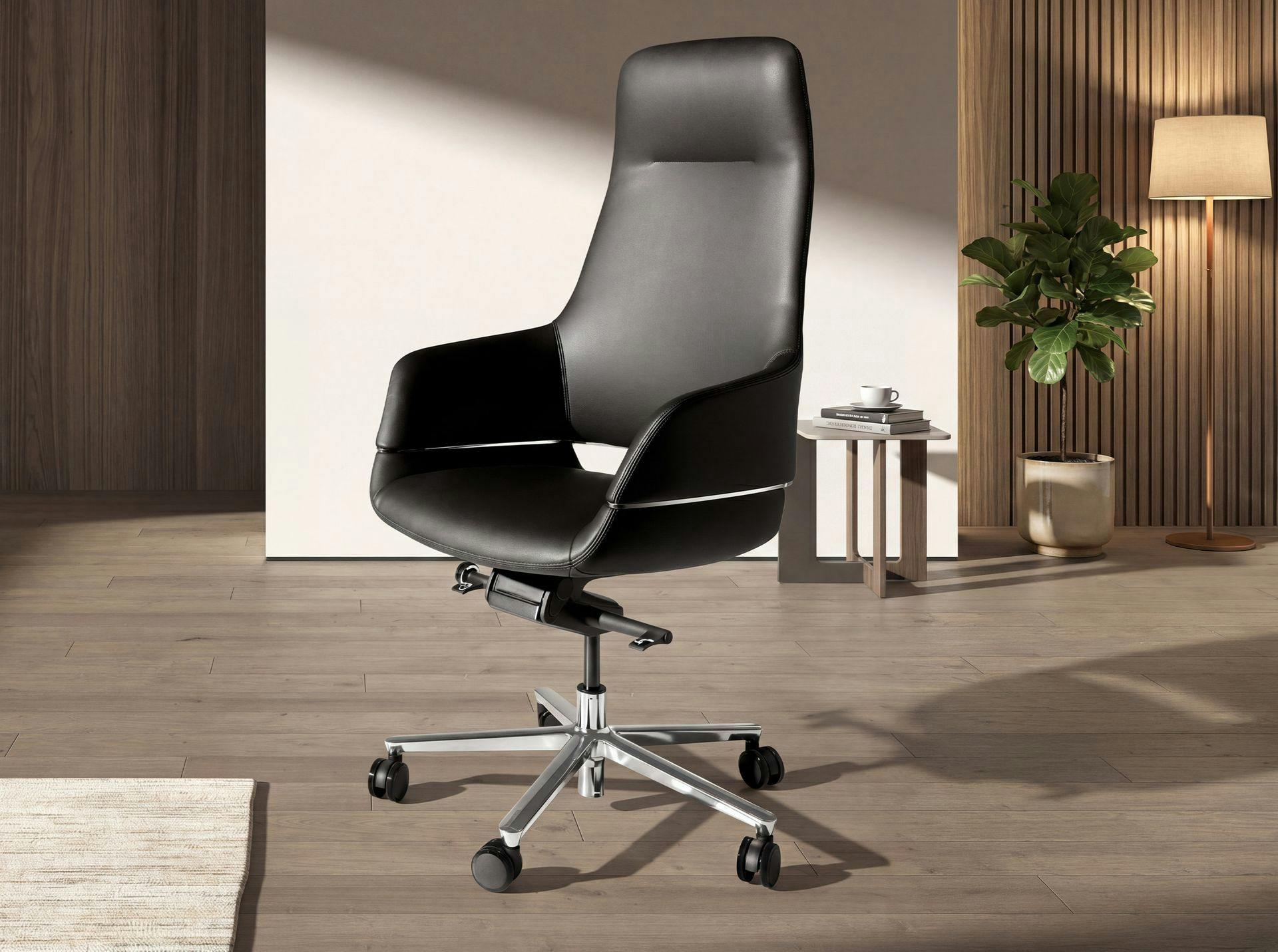 Angel Cerdá Black Leatherette Swivel Office Chair 4259