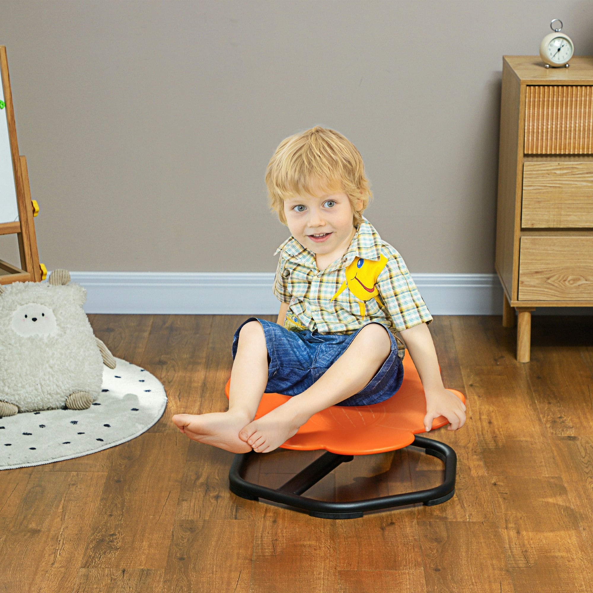 Aiyaplay Orange Sensory Spinning Chair For Kids, For Balance, Coordination,