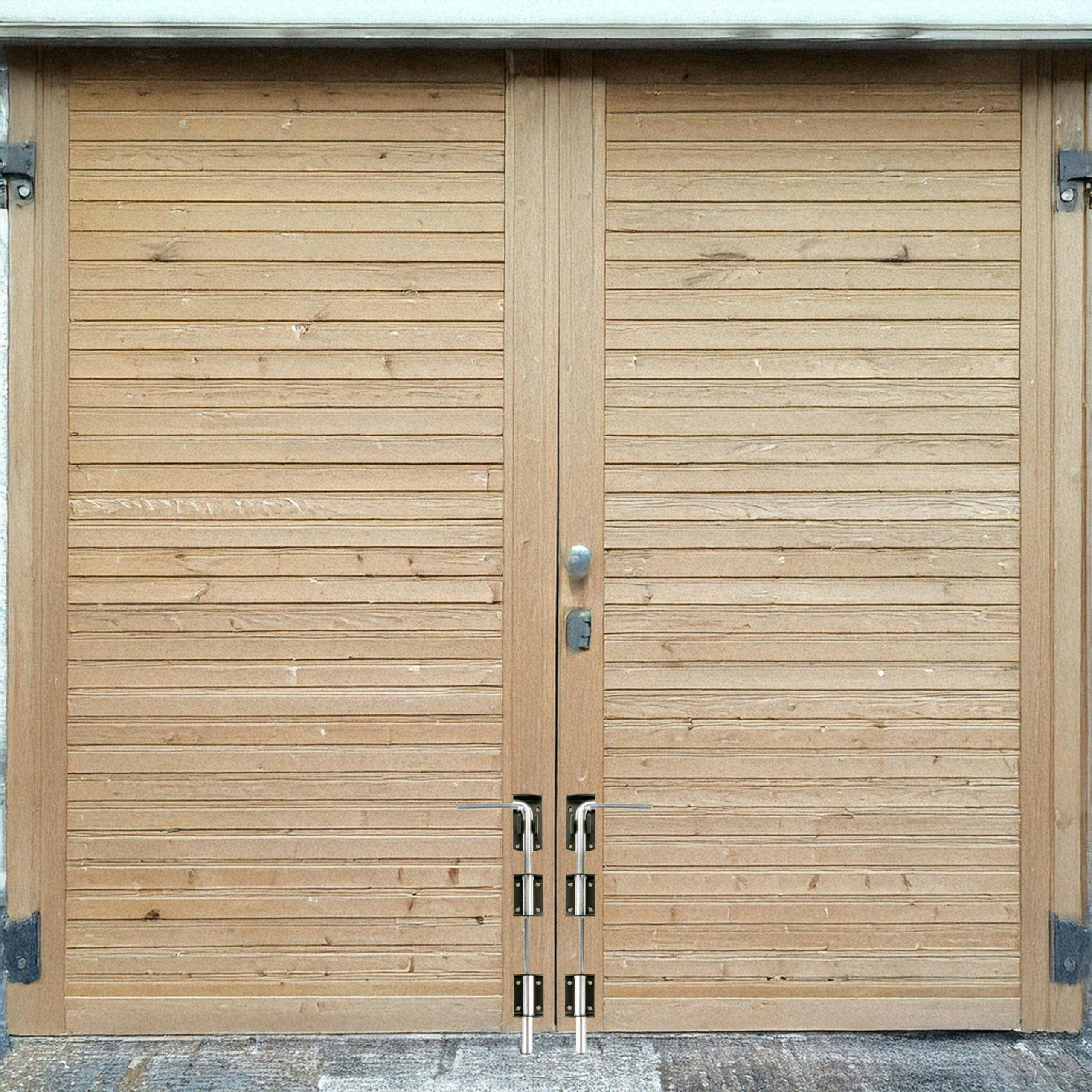 Rackhams 2X Large Garden Gate/Garage Door Drop Bolts - Floor/Ground/Stable Lock Catch