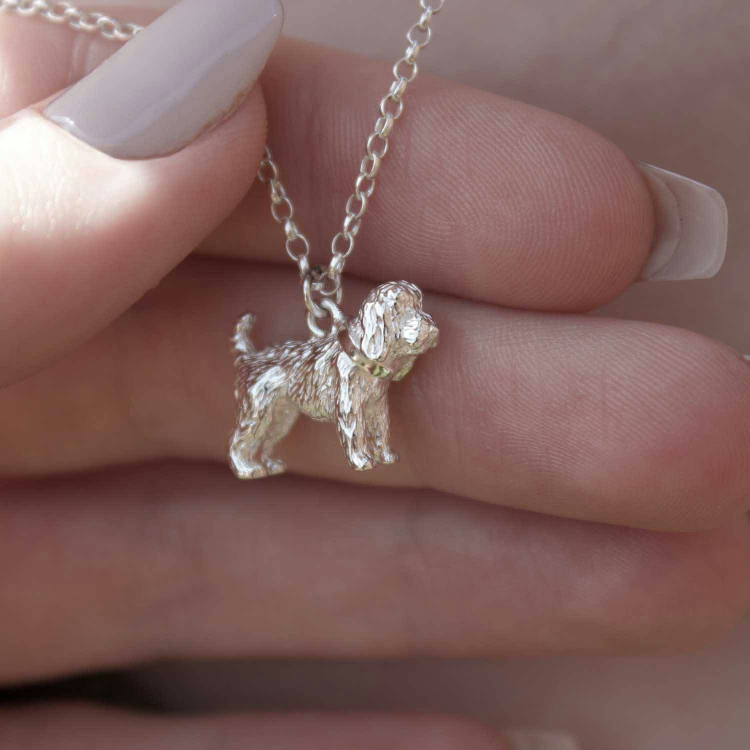 Mylee London Silver Cockapoo Necklace - Personalised - No
