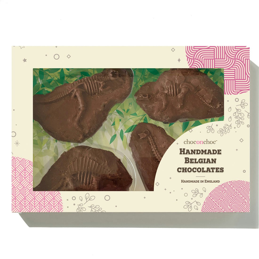 Choc On Choc Light Chocolate Dinosaurs
