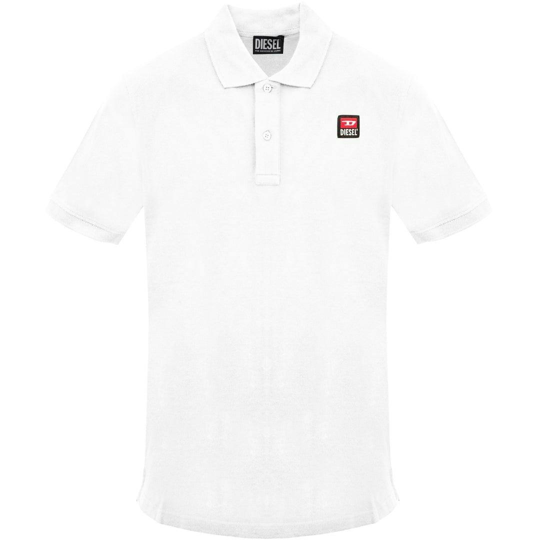 Diesel Men's White Small Logo Polo Shirt - Off - Xxl - Off - 100% Cotton