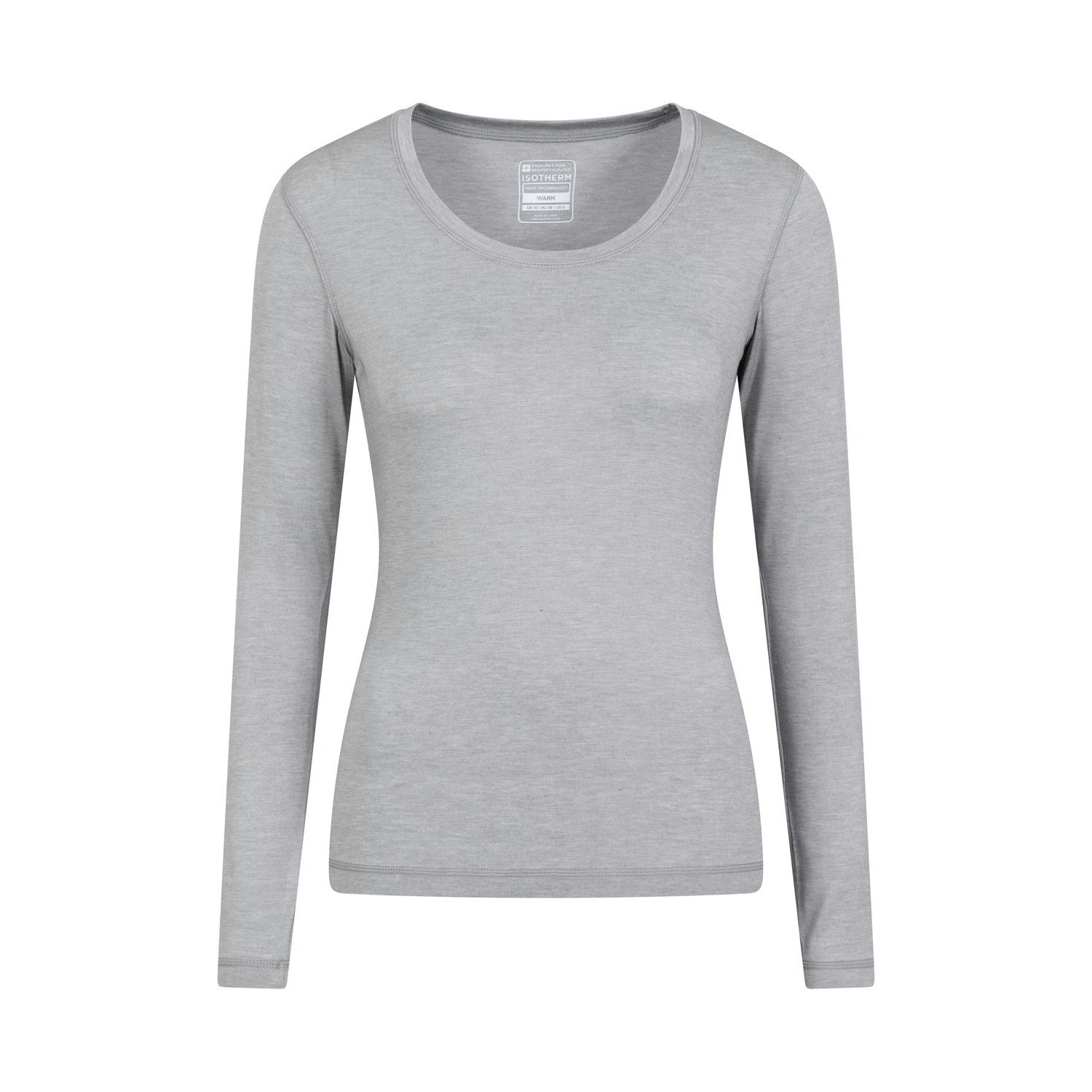 Mountain Warehouse Women's Grey Keep The Heat Thermal Top - 24 Uk - 41% Acrylic/32% Polyester/19% Viscose/8% Elastane