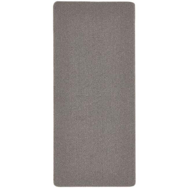 The Rugs Grey Washable Plain Mat And Runner - 67X150 Cm