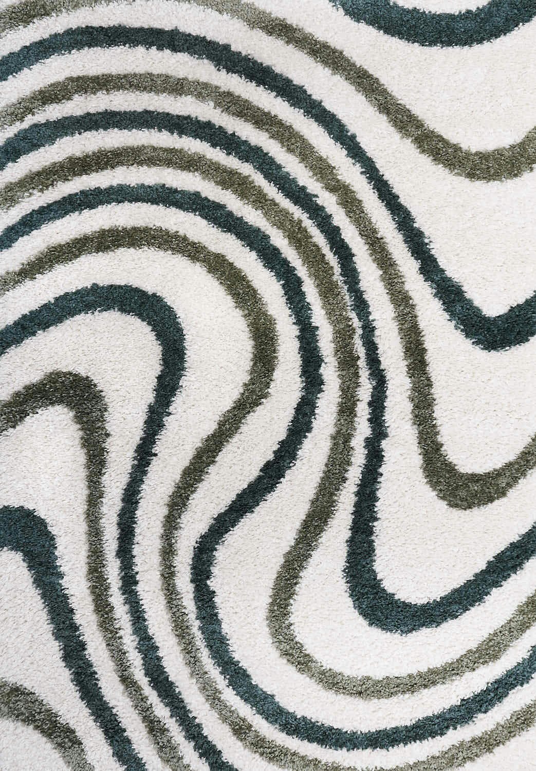 Rackhams Green Moodi Shaggy Rippletide Rug - 120X170 Cm
