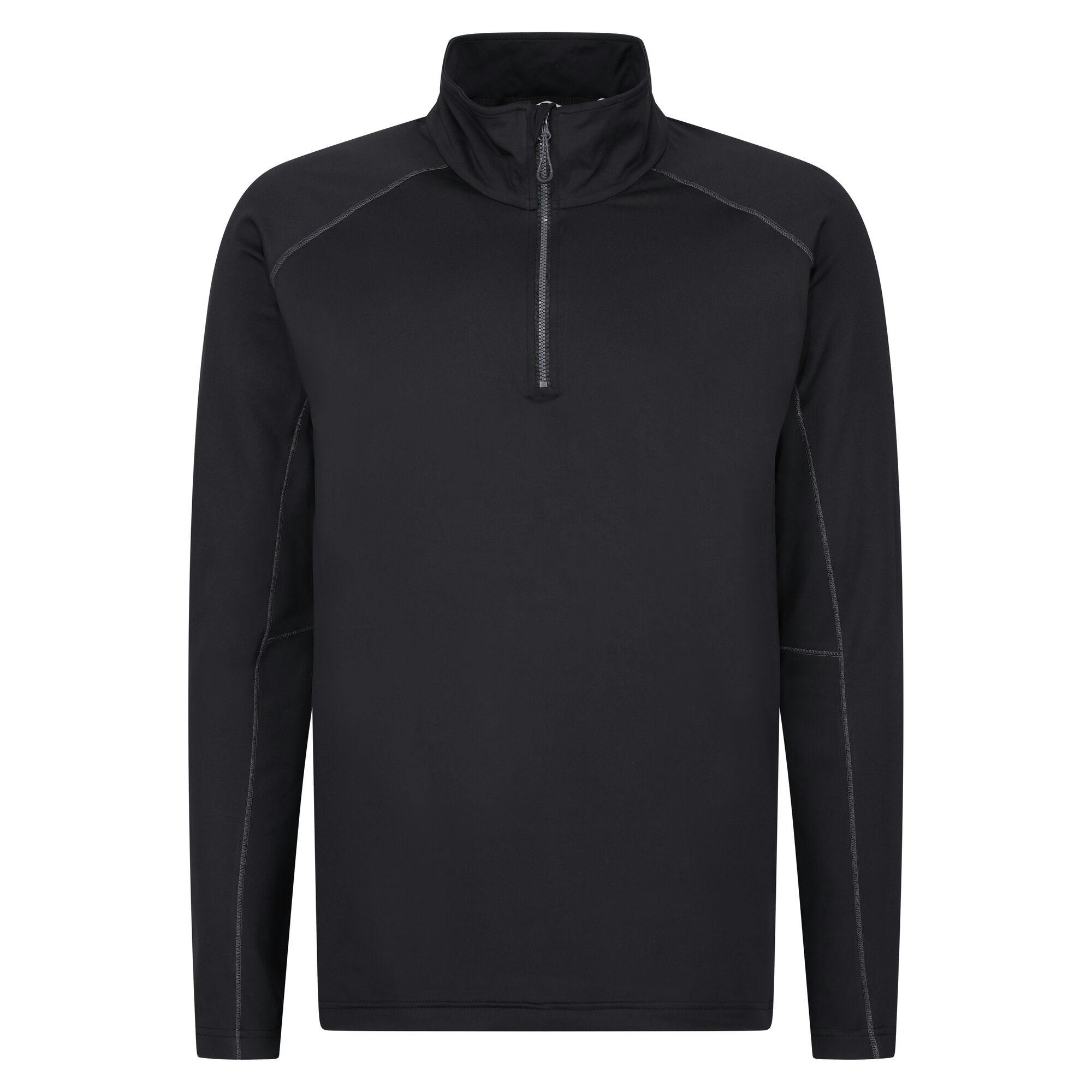 Regatta Men's Black Professional Core Stretch Half Zip Midlayer - S - 95% Recycled Polyester/5% Elastane