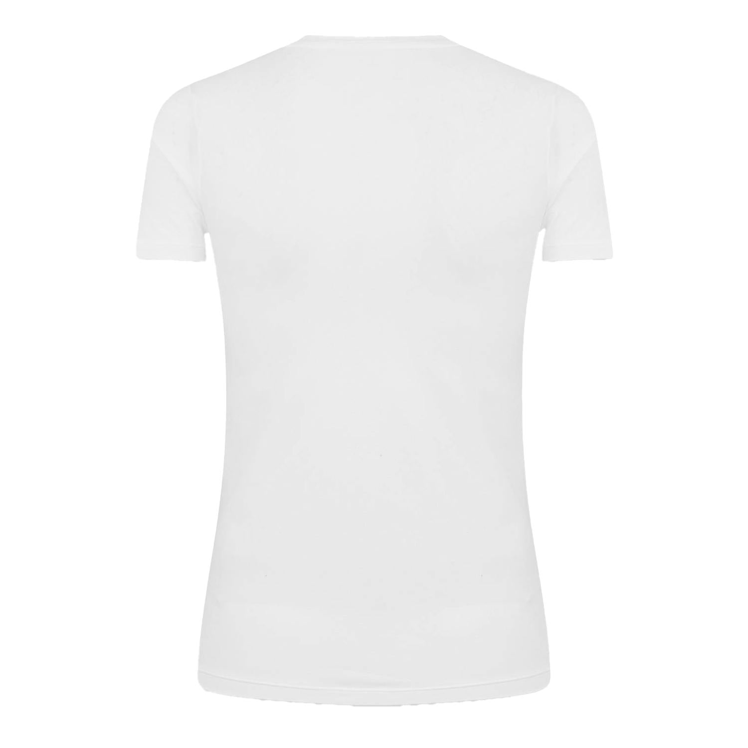 Boss Men's White Sleeve Print Jersey Crew Neck T-Shirt - Xxl - 95% Cotton/5% Elastane