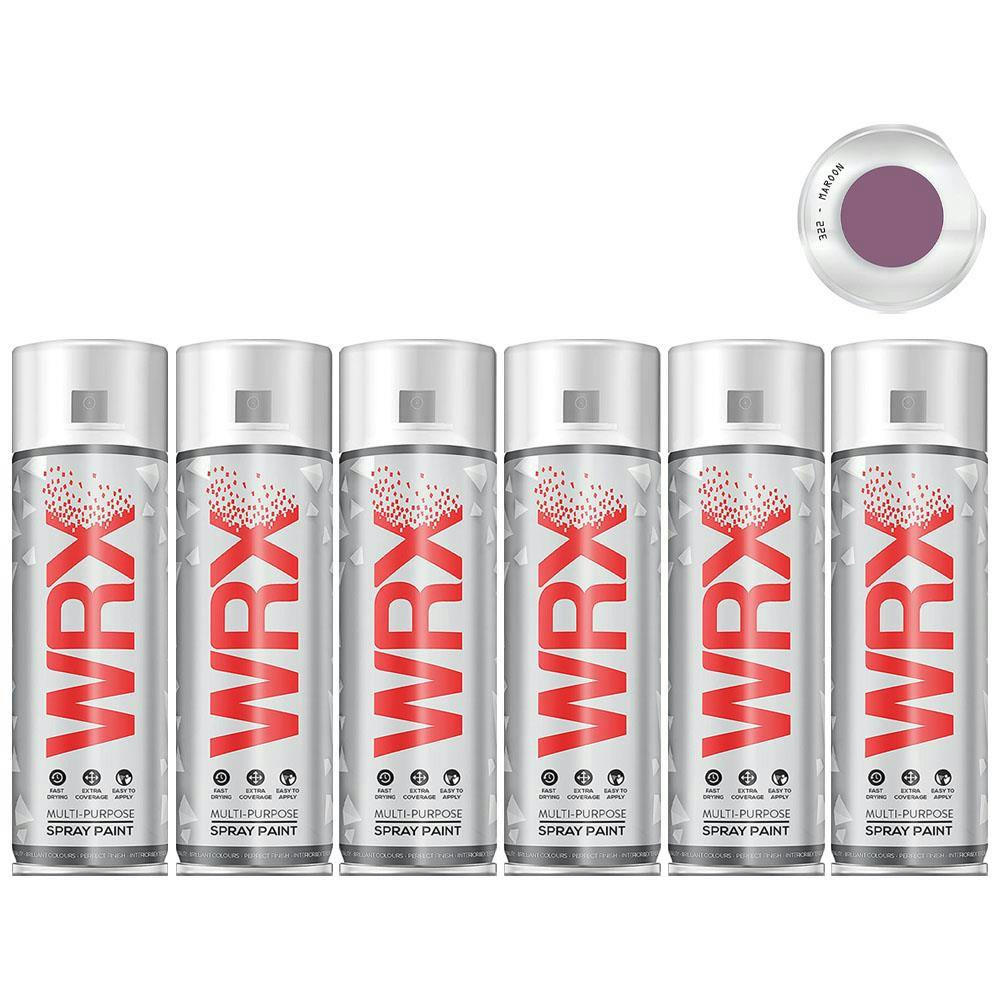 Rackhams 3X Wrx Flat Maroon Spray Paint 400Ml - Image 7