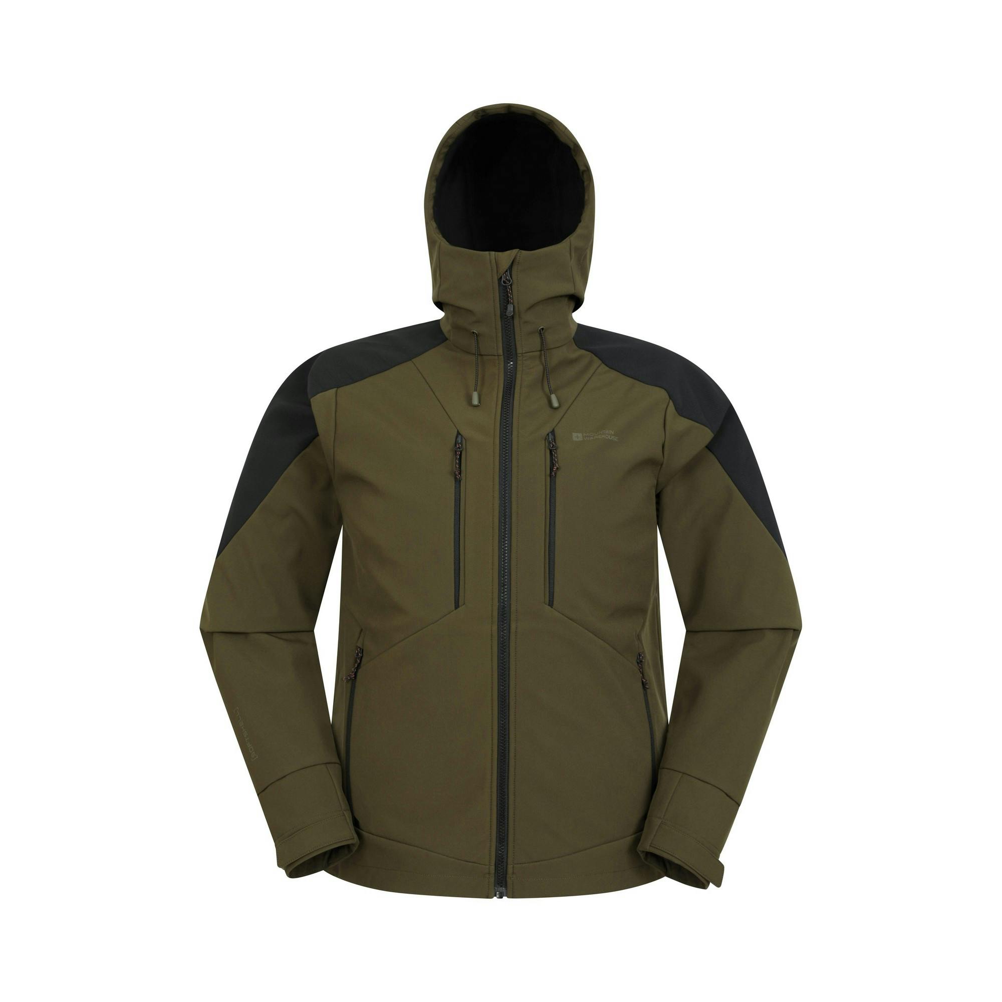 Mountain Warehouse Men's Green Radius Recycled Soft Shell Jacket - Khaki - Xl - Khaki - 100% Mixed
