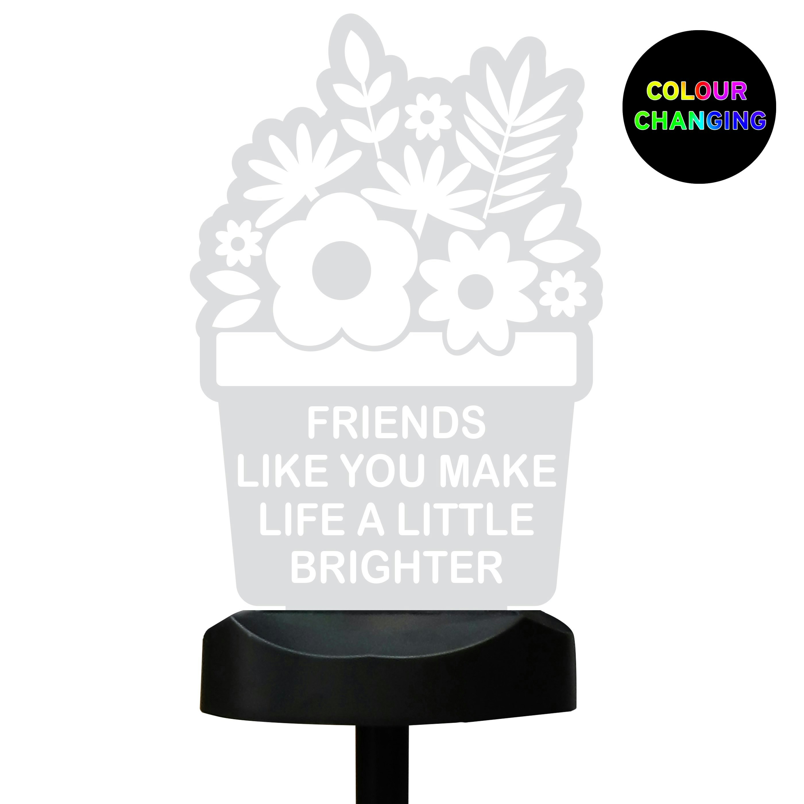 Rackhams Light Personalised Plant Pot Outdoor Solar