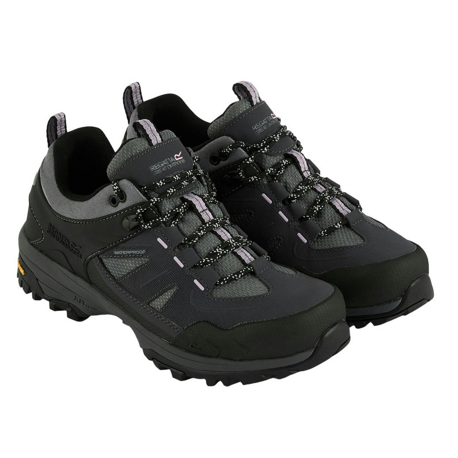 Regatta Women's Grey Regen Low Walking Shoes - Seal /Dusty Rose - 6.5 Uk - Seal /Dusty Rose - 100% Mixed