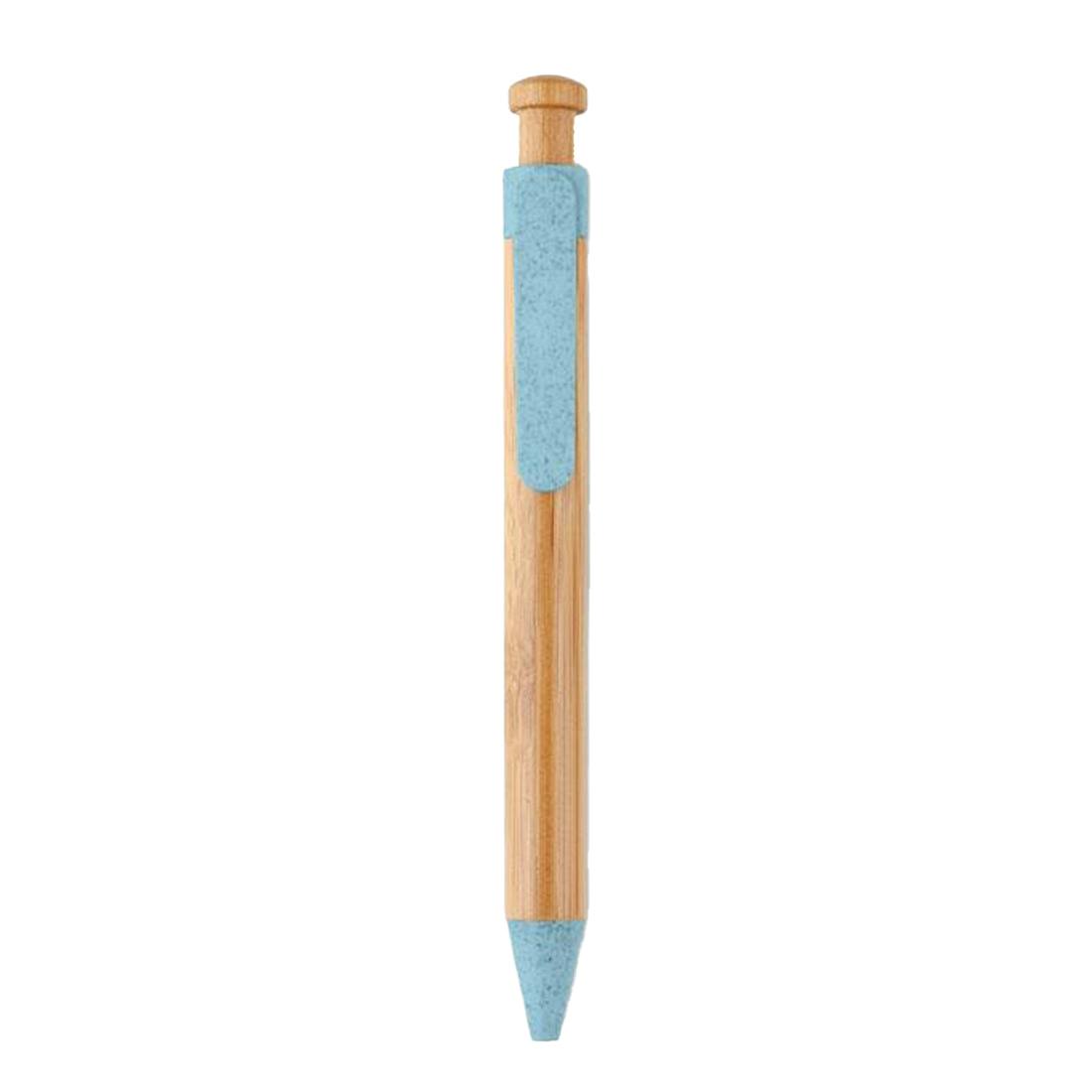 Rackhams Blue Toyama Bamboo & Wheat Straw Ballpoint Pen - 14Cm X 1.2Cm