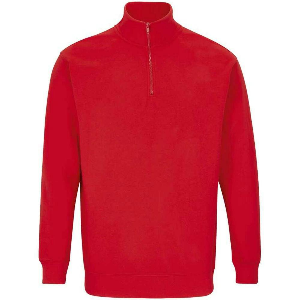 Sol's Men's Light Red Conrad Quarter Zip Sweatshirt In | Size: 3XL - Image 2
