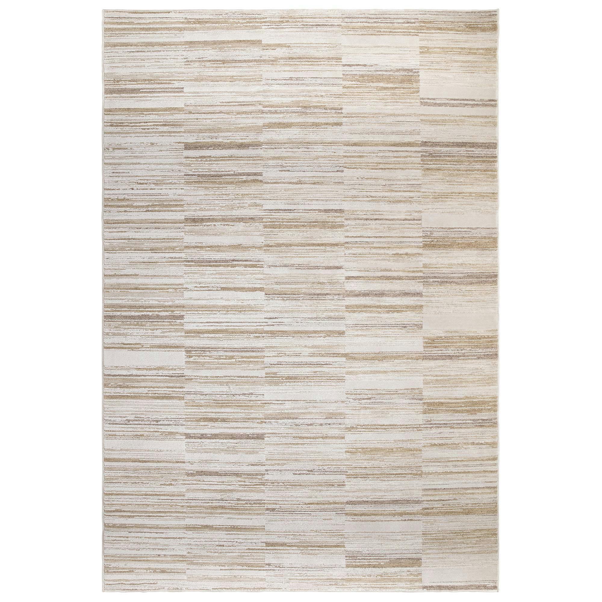 Rackhams Beige Anders An08 Stripe Rug - 200X300cm