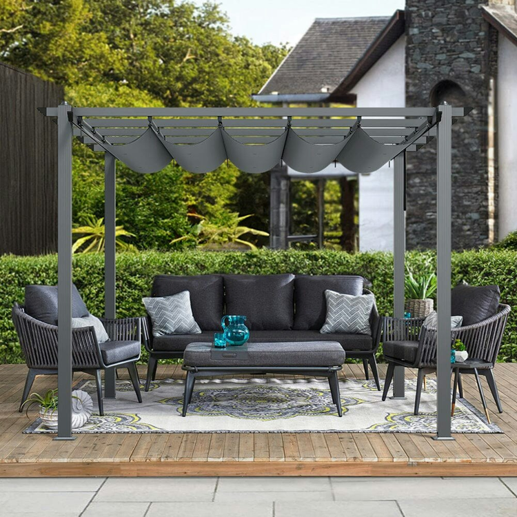 Shade and shelter for garden seating