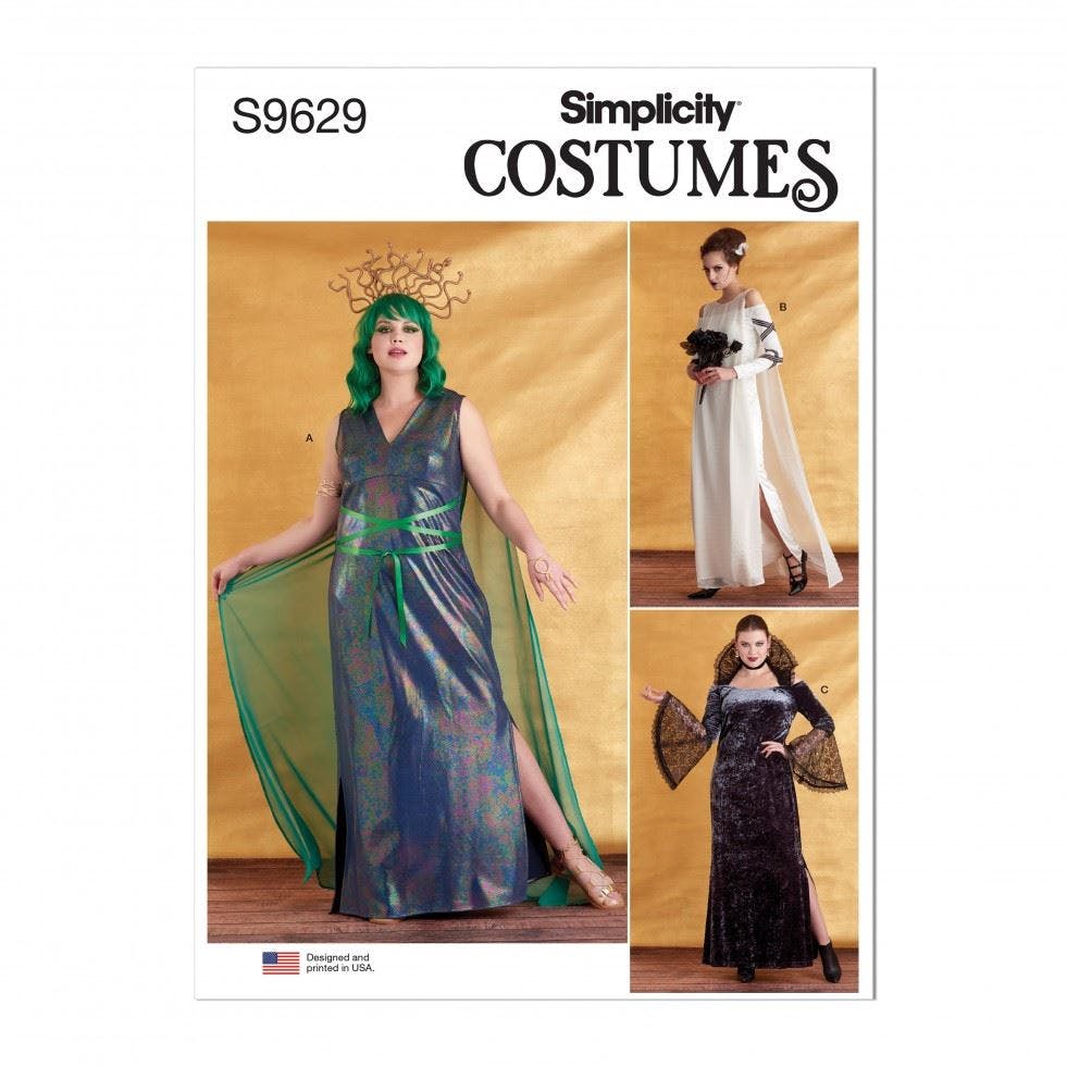 Simplicity Women's Sewing Pattern 9629, Costumes For Aa (10-12-14-16-18) - Intermediate - Aa (10-12-14-16-18)