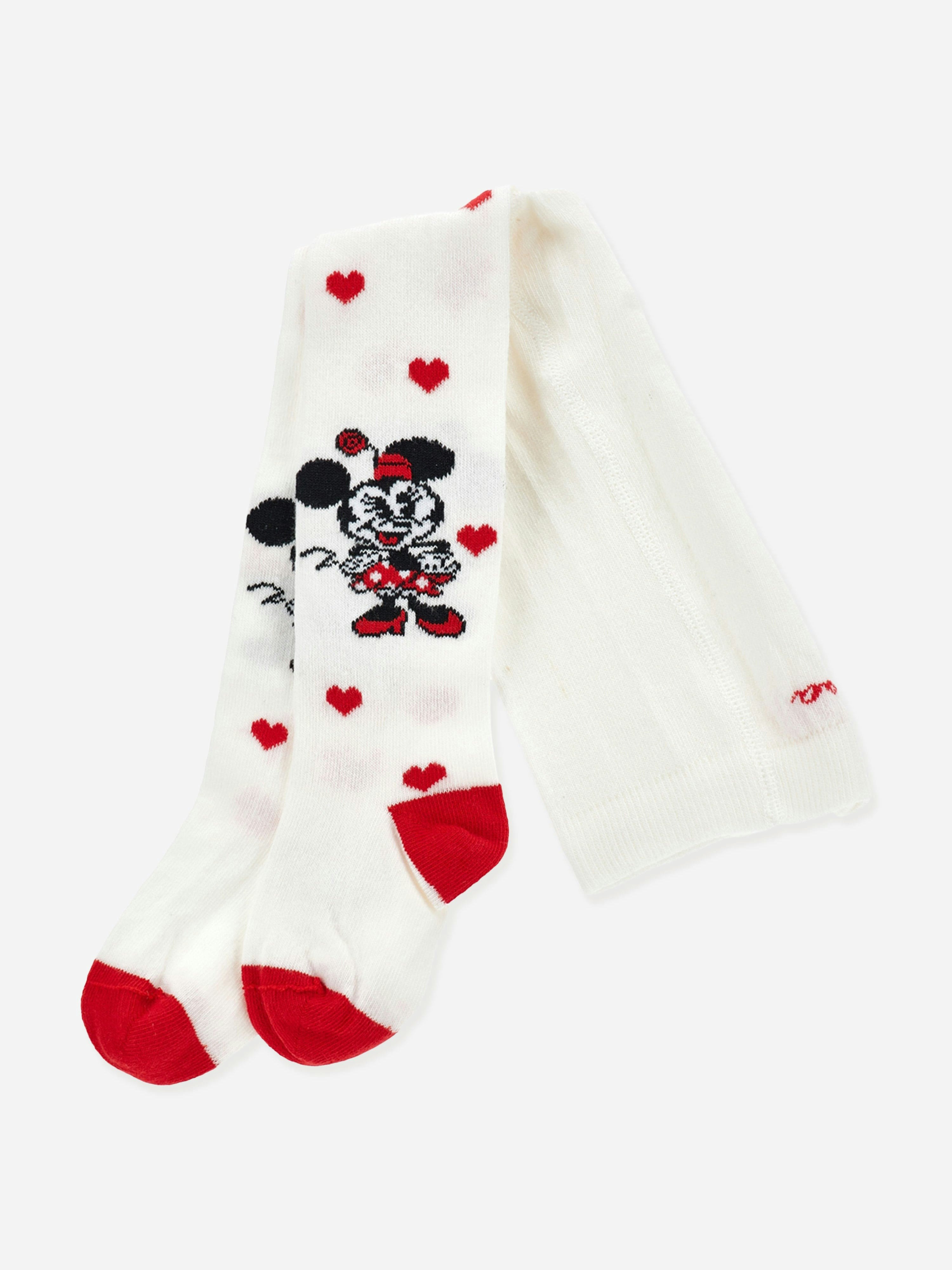 Monnalisa Women's White Baby Girls Minnie Mouse Tights In - 9 Mths