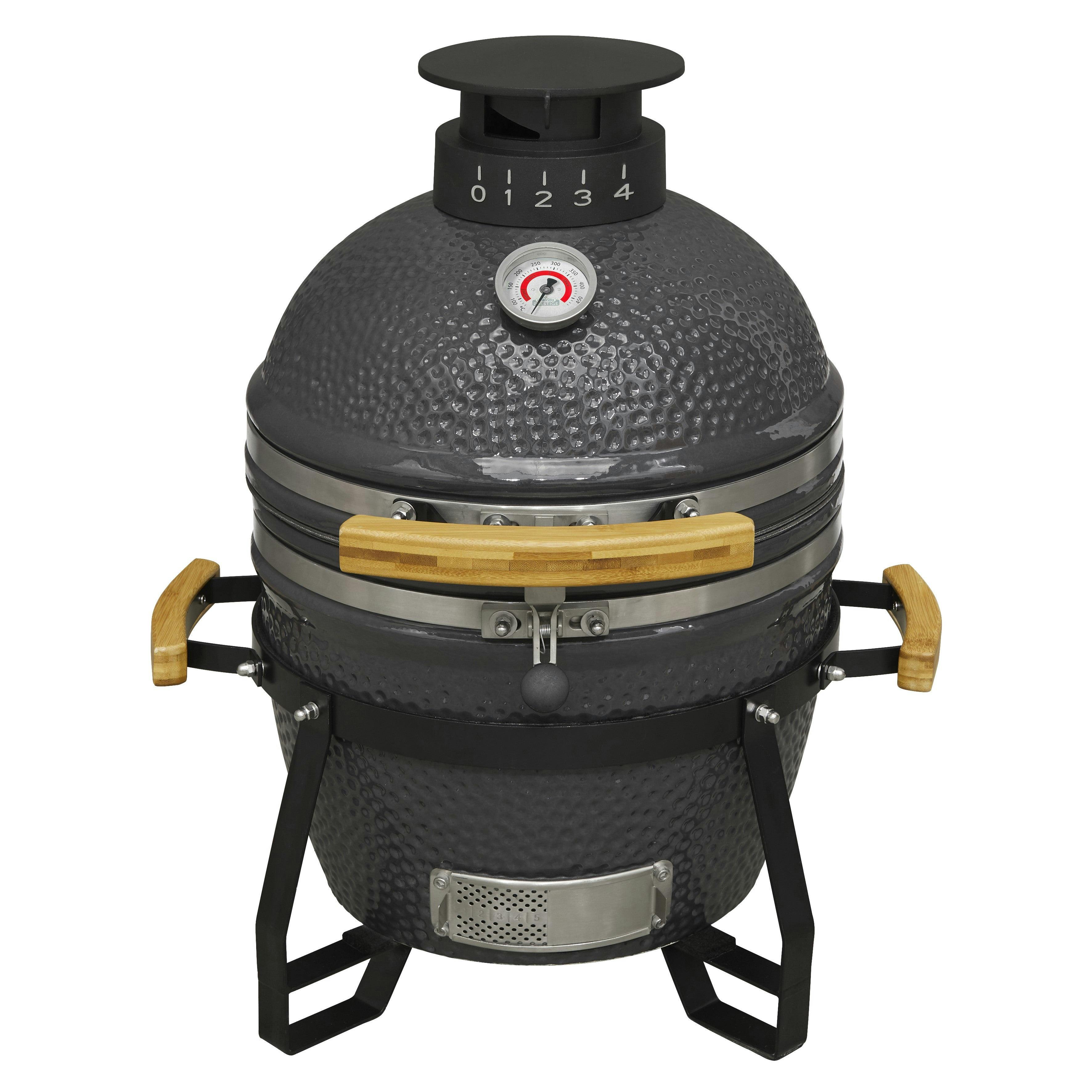Rackhams Deluxe 16"(40Cm) Ceramic Kamado Style Bbq Grill/Oven/Smoker - Dg158