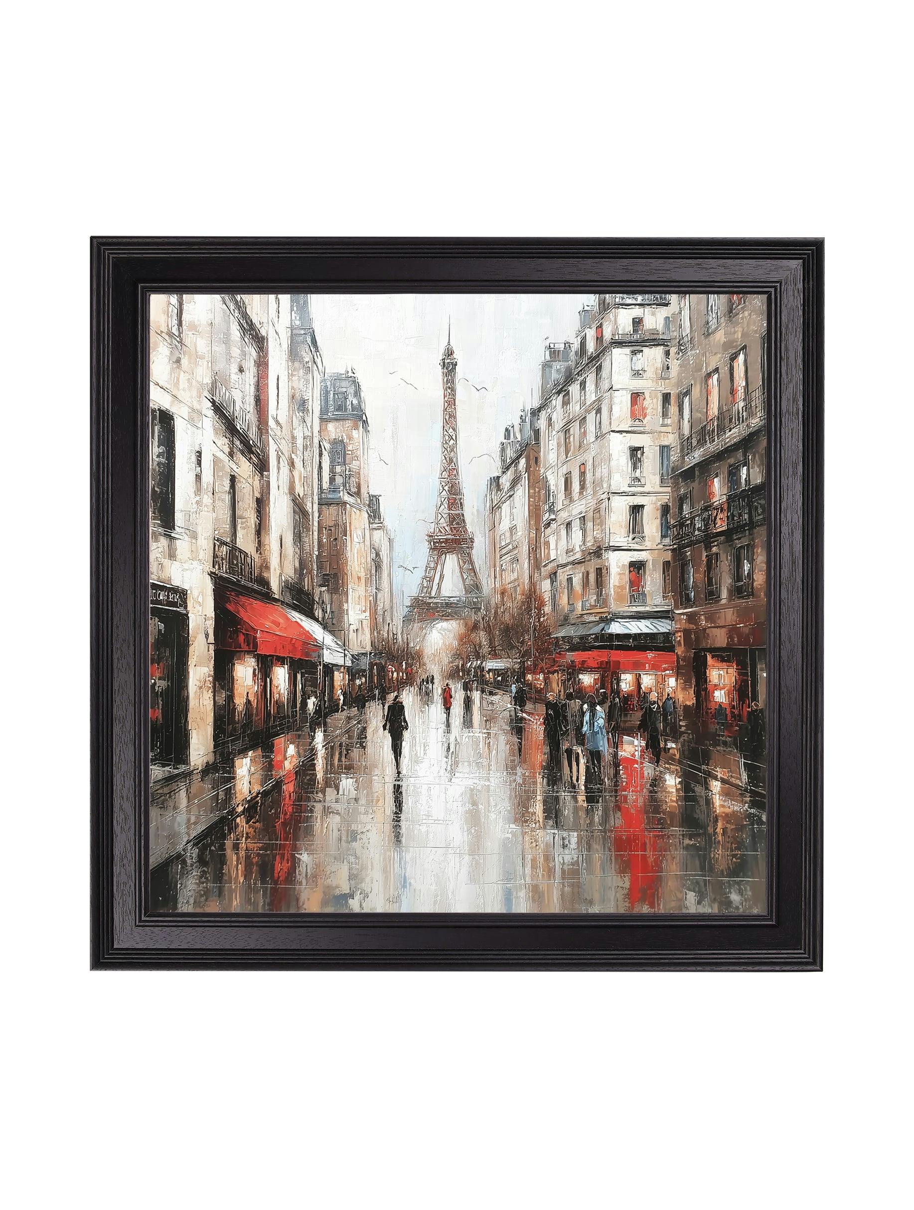 Rackhams Black Paris Eiffel Tower - Hurstwood Square Frame - 96 X 96Cm