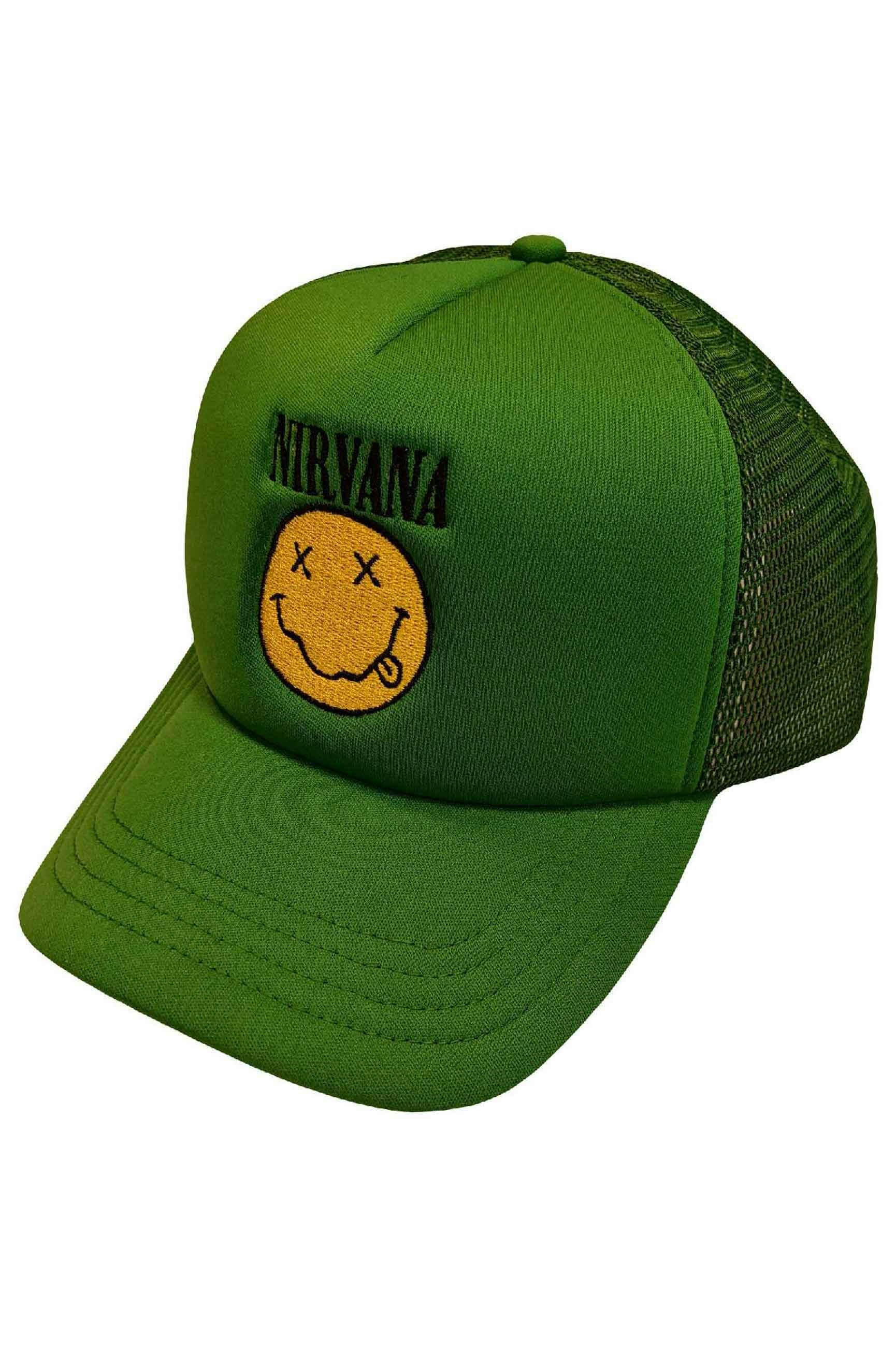 Paradiso Clothing Unisex Green Nirvana Band Logo Smile Strapback