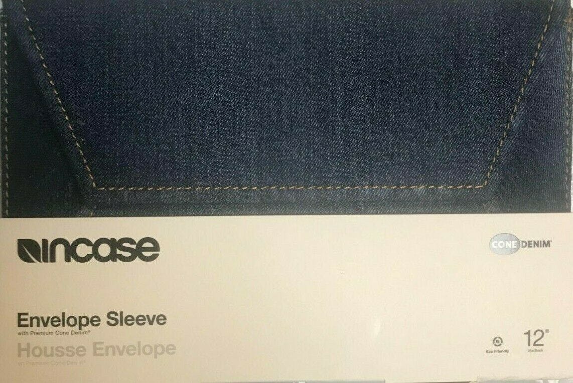 Incase Blue Envelope Sleeve Cone Denim For Macbook 12" Denim - Inmb100518-Blu
