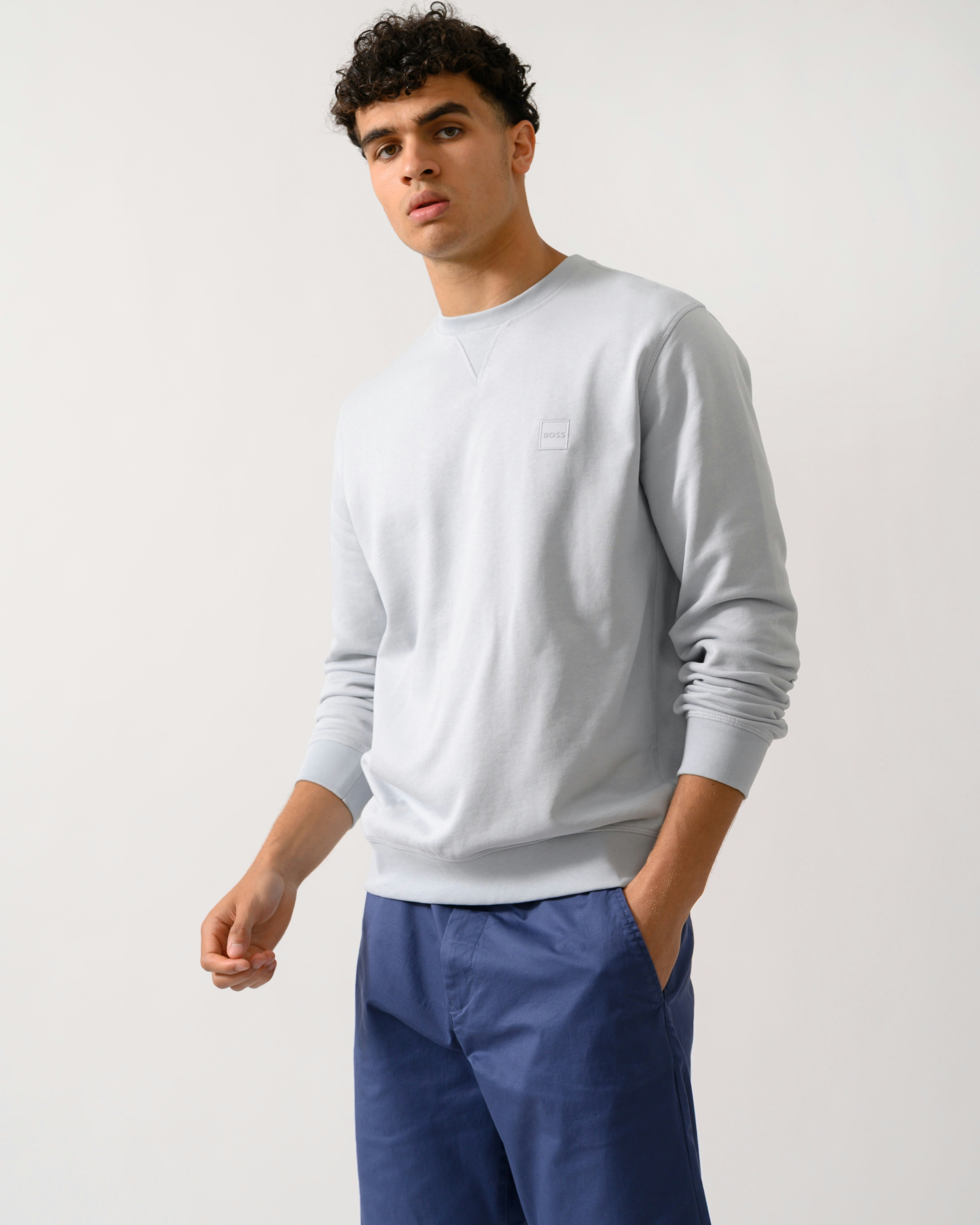 Boss Orange Men's Orange/Light/Grey Boss Westart Crew Neck Sweatshirt With Logo Patch - /Pastel 053 - /Pastel 053 - Xl
