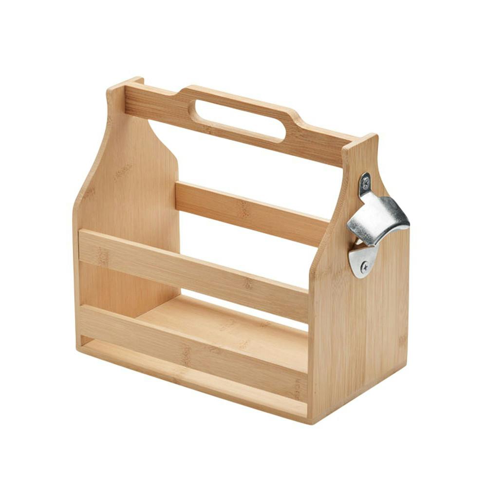 Midocean Bamboo 6 Bottles Cabas Beer Caddy - Wood - Wood - One Size