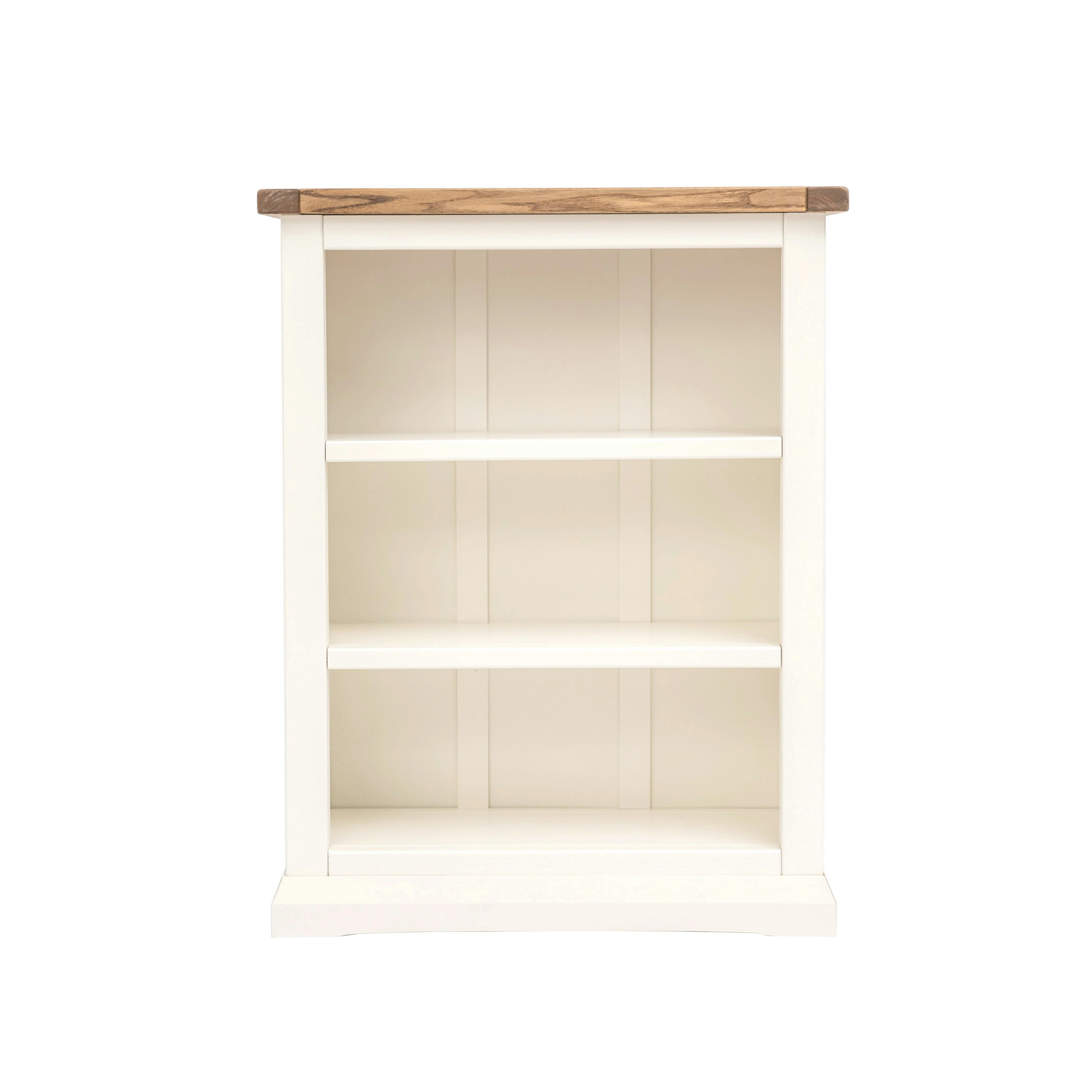 Cabinet Bits White Bookcase With Plinth 90X70x25cm - Off