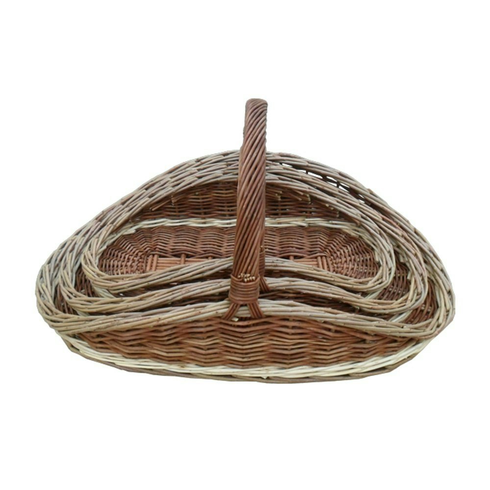 Rackhams Brown Set Of 2 Hampton Wicker Garden Trug - Set Of 2