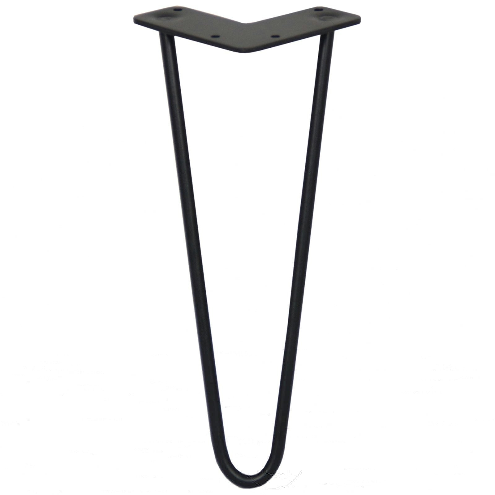 Rackhams Black 4 X 12" Hairpin Legs - 2 Prong - 10Mm