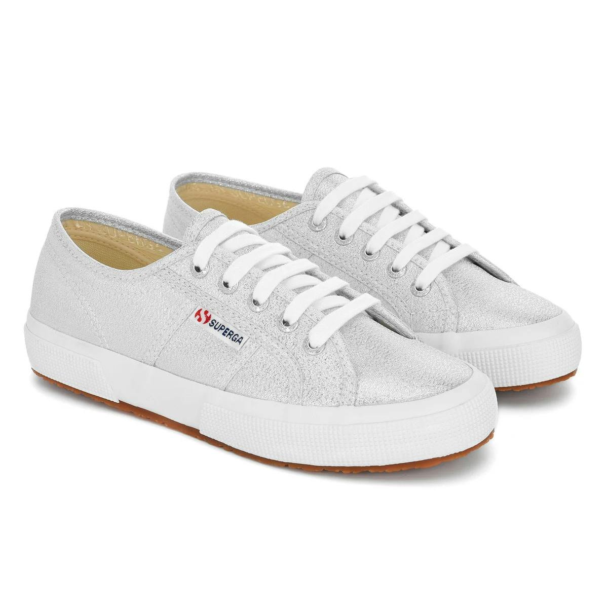 Superga Unisex Grey/Silver Adult 2750 Lamew Metallic Trainers - 3 Uk - 100% Mixed