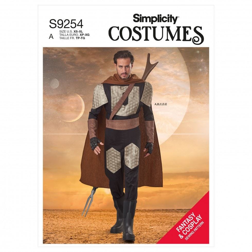 Simplicity Men's Sewing Pattern 9254, Costumes For A (Xs-S-M-L-Xl) - Intermediate - A (Xs-S-M-L-Xl)