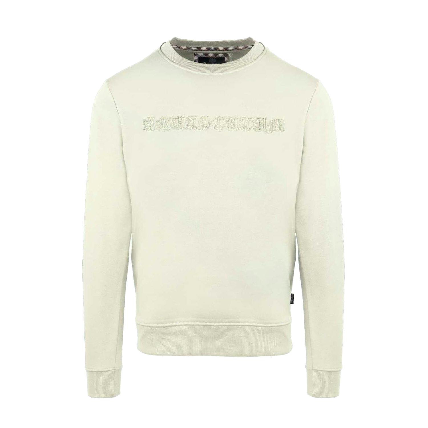 Aquascutum Men's Ribbed Collar Sweatshirt - Butter - L - Butter - 100% Mixed