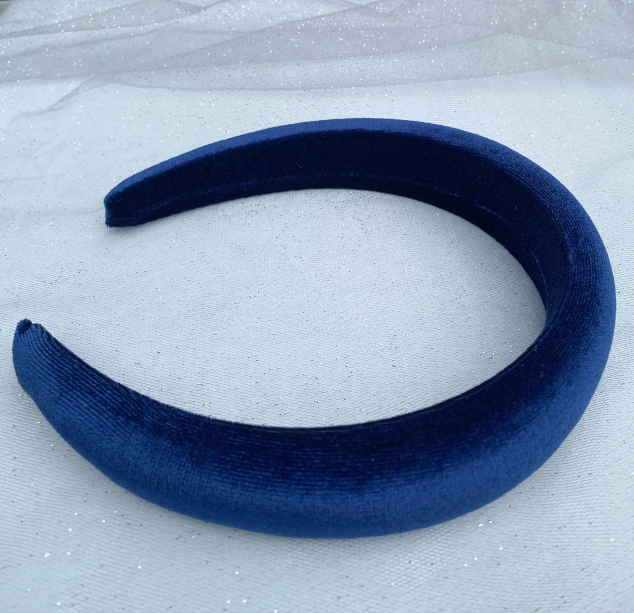 Queenmee Accessories Navy Velvet Headband
