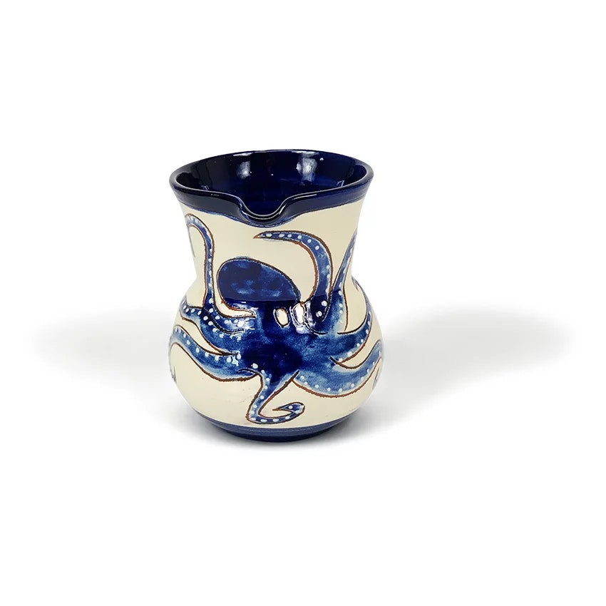 Rackhams Blue/White Signature - & Octopus - Small Jug - Octopus