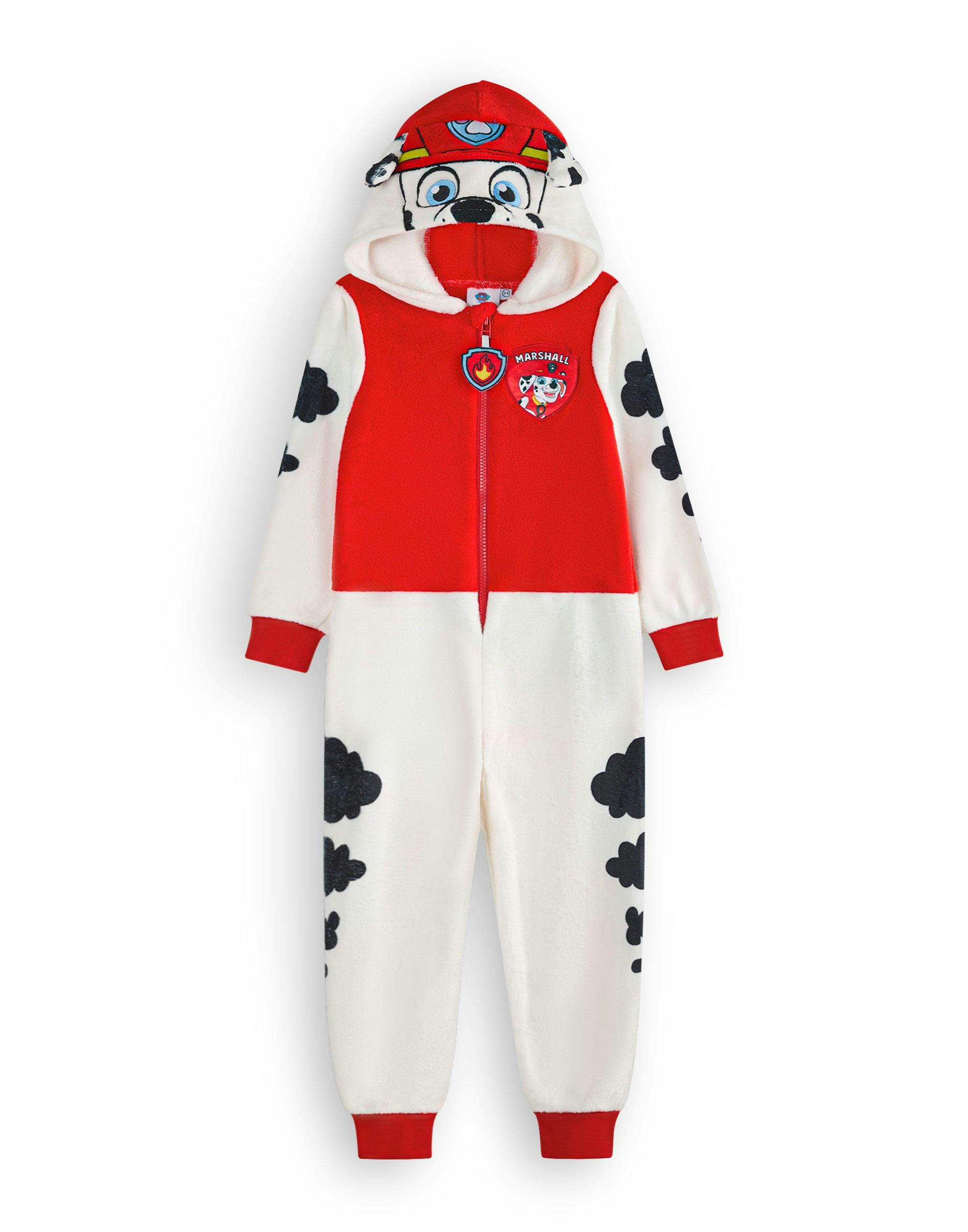 Vanilla Underground Unisex Red Paw Patrol Kids Marshall Applique Face Onesie - 6-7 Years