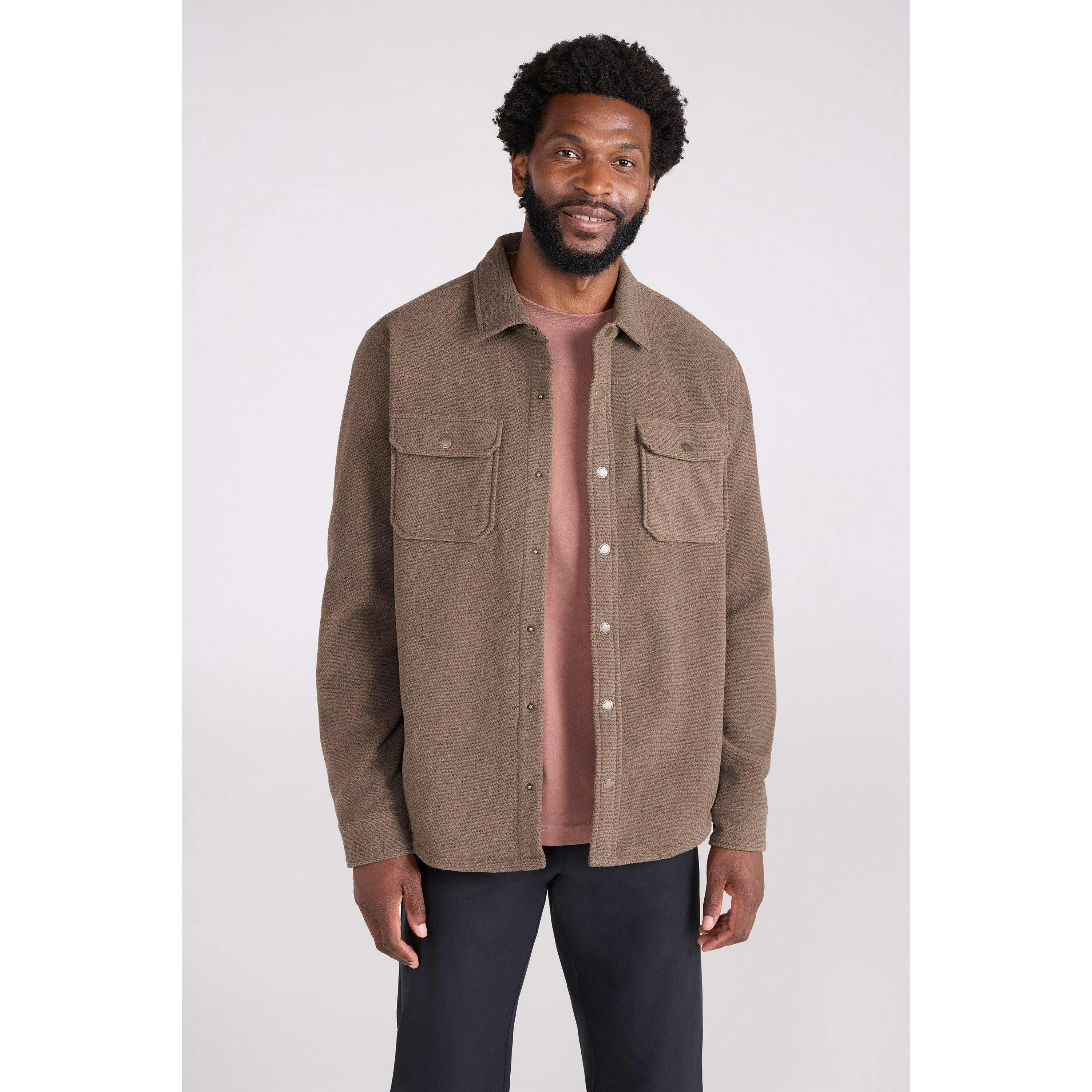 Mountain Warehouse Men's Dark/Brown Dresden Melange Shirt - 3XL - 100% Polyester