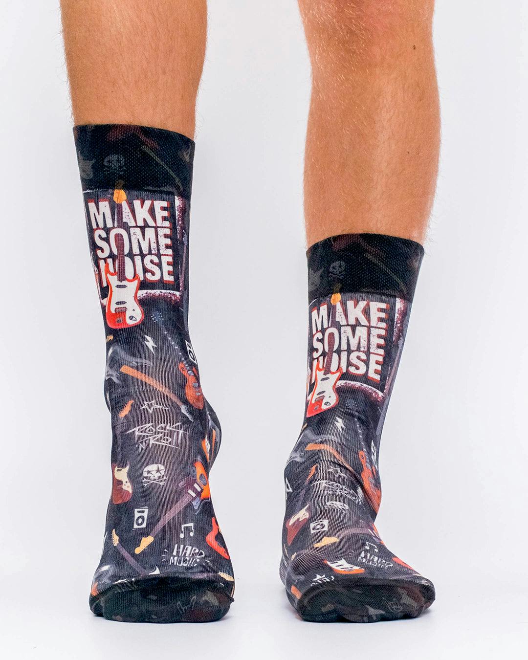 Jemsox Men's Green Make Some Noise Novelty Socks | Bold, Fun & Easy Fit