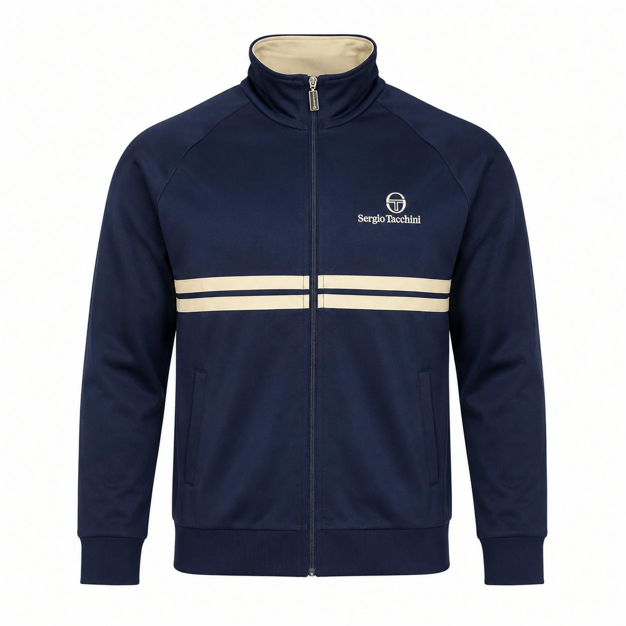 Sergio Tacchini Blue Dallas Track Top Jacket Maritime /Peyote - L