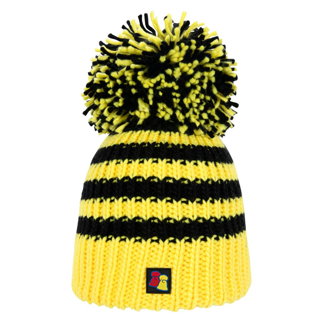Big Bobble Hats Unisex Yellow/Black Bees Knees