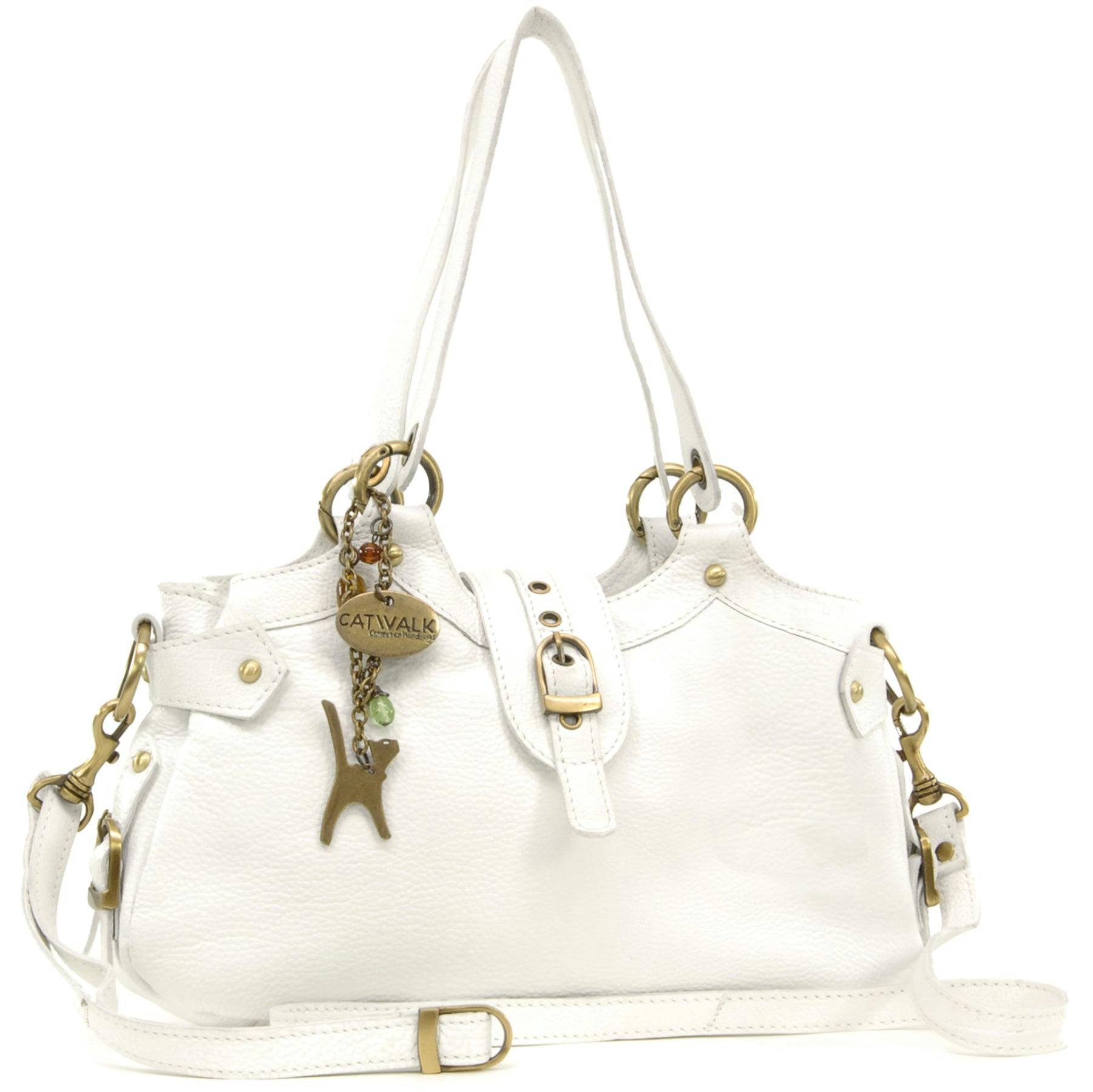 Catwalk Collection Handbags White Nicole - Shoulder Bag