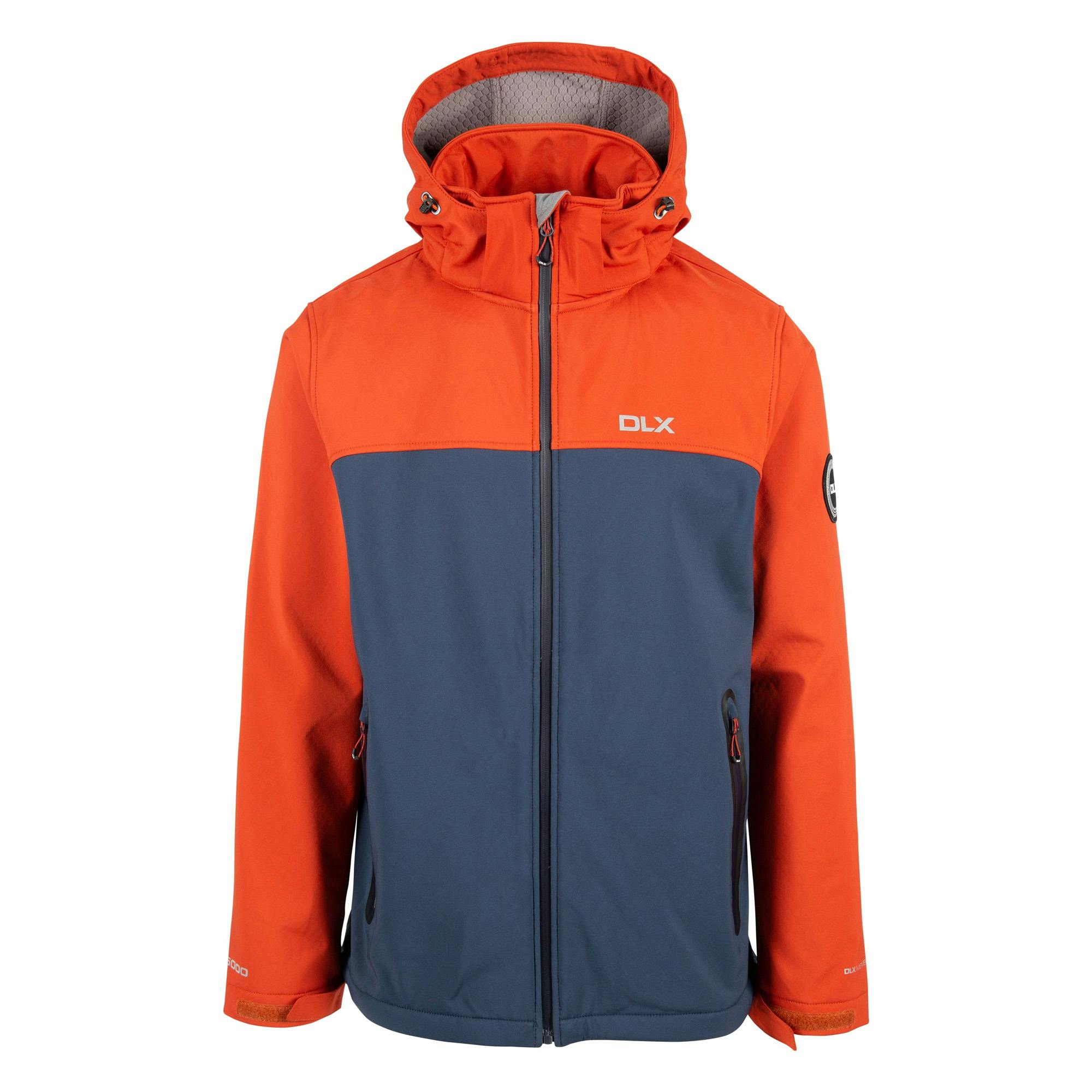Trespass Men's Orange Moyler Dlx Soft Shell Jacket - Burnt - Xl - Burnt - 80% Softshell/20% Fleece